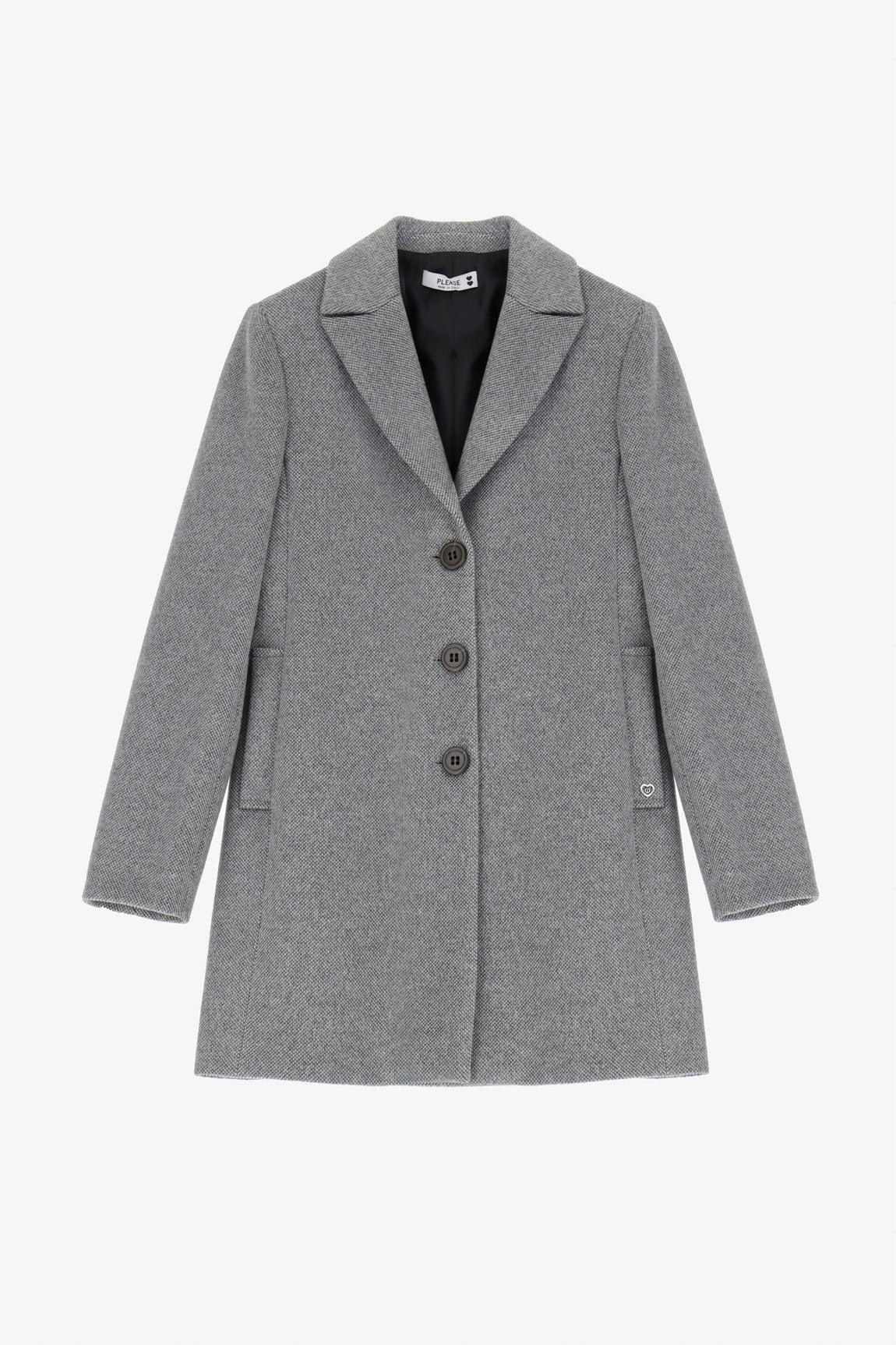 Please Manteau Grigio Medio K493qnatas