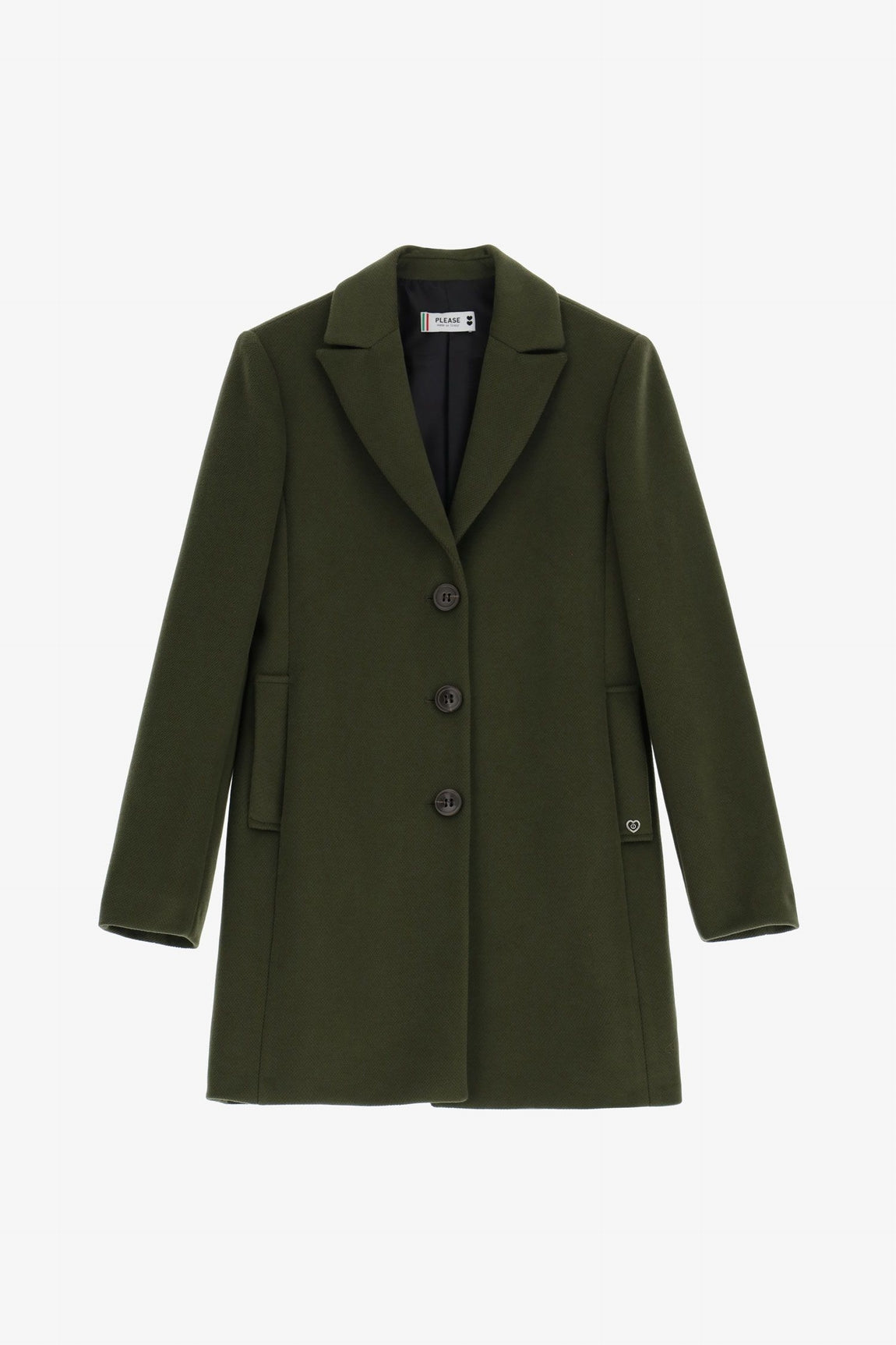 Please Manteau Verde Scuro K493qnatas