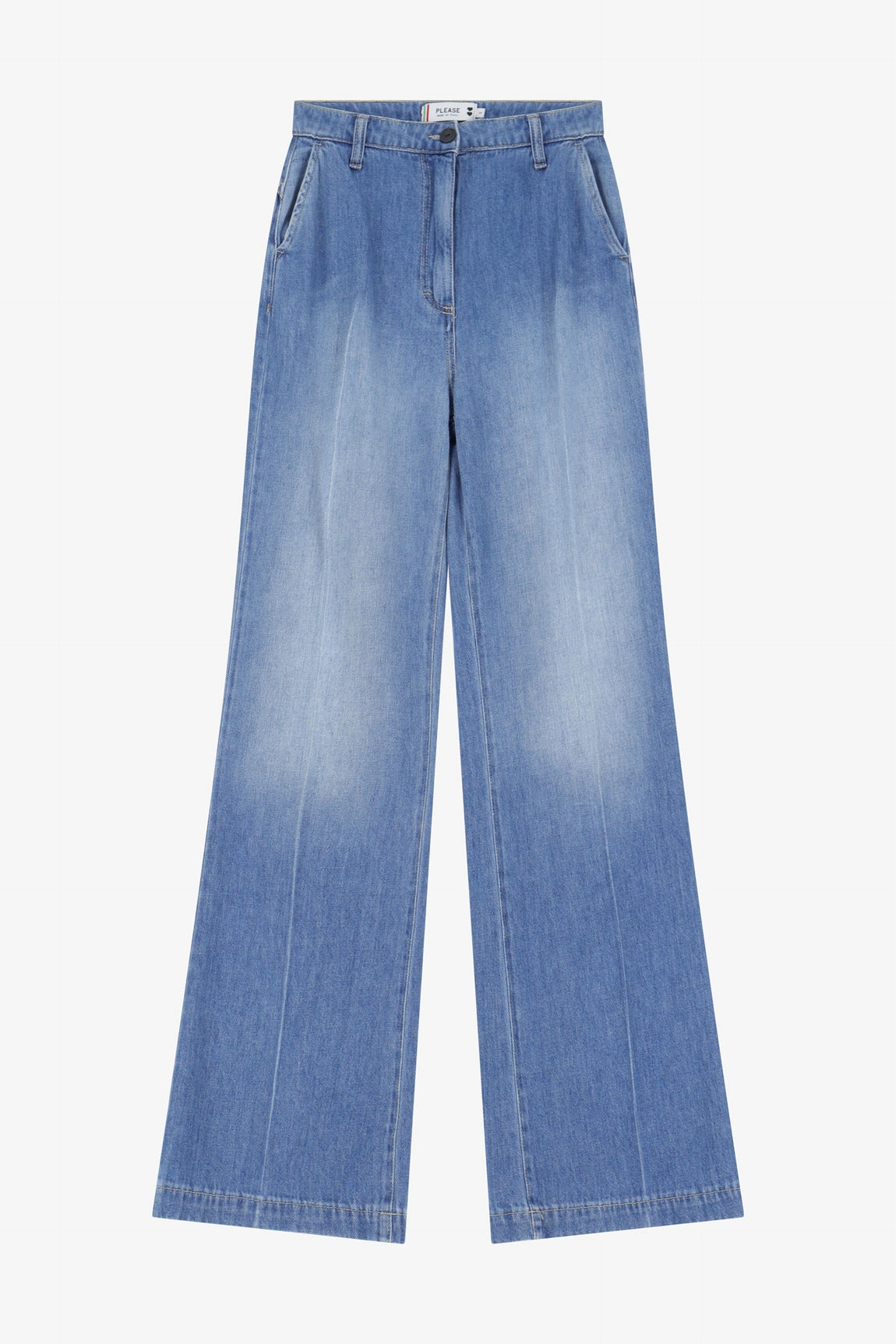 Please Pantalon Blu Denim P0z8cmxnos